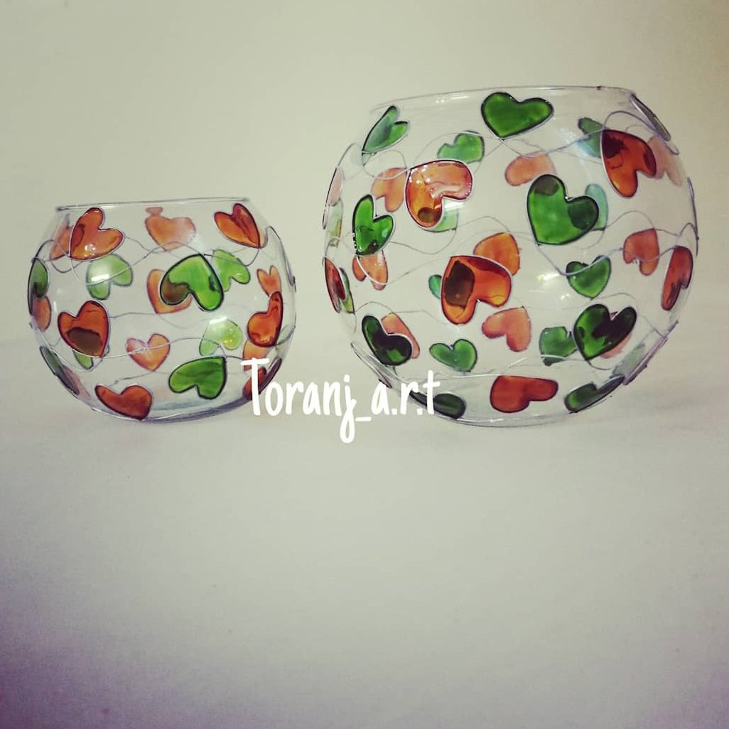 ست تنگ شیشه ای قلب قلبی