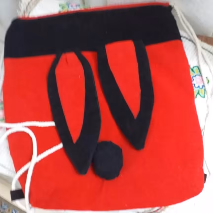 کوله پشتی فانتزی جنس پارچه  مخمل