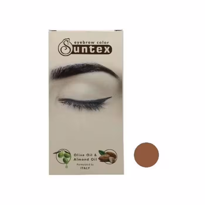 کیت رنگ ابرو سانتکس (Suntex) شماره N7-E8 رنگ بلوند روشن حجم 30 میلی‌لیتر