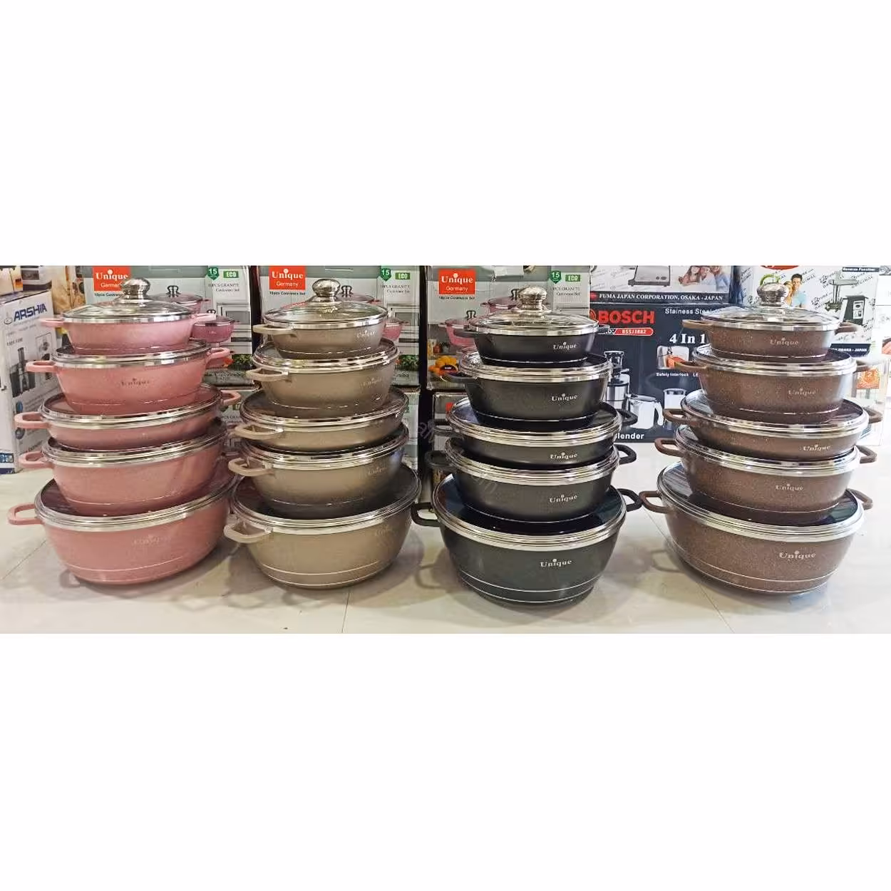 سرویس قابلمه 10پارچه یونیک حک شده گرانیتی اصل(ارسال رایگان)