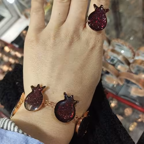 ست دستبند و انگشتر یلدایی