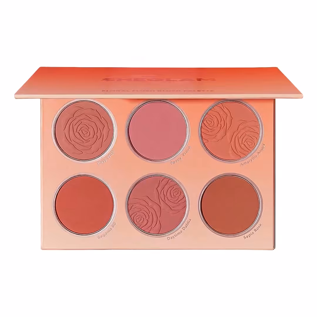 قیمت و خرید پالت رژگونه 6 رنگ شیگلم مدل Floral Flush رنگ Multicolor ⚡ اصل