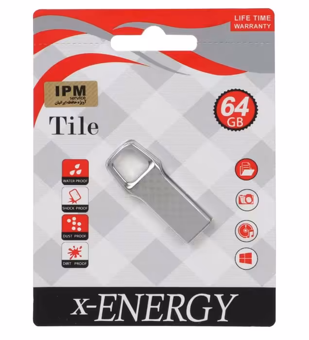 فلش مموری ایکس انرژی مدل Tile USB3.2 ظرفیت 64 گیگابایت
