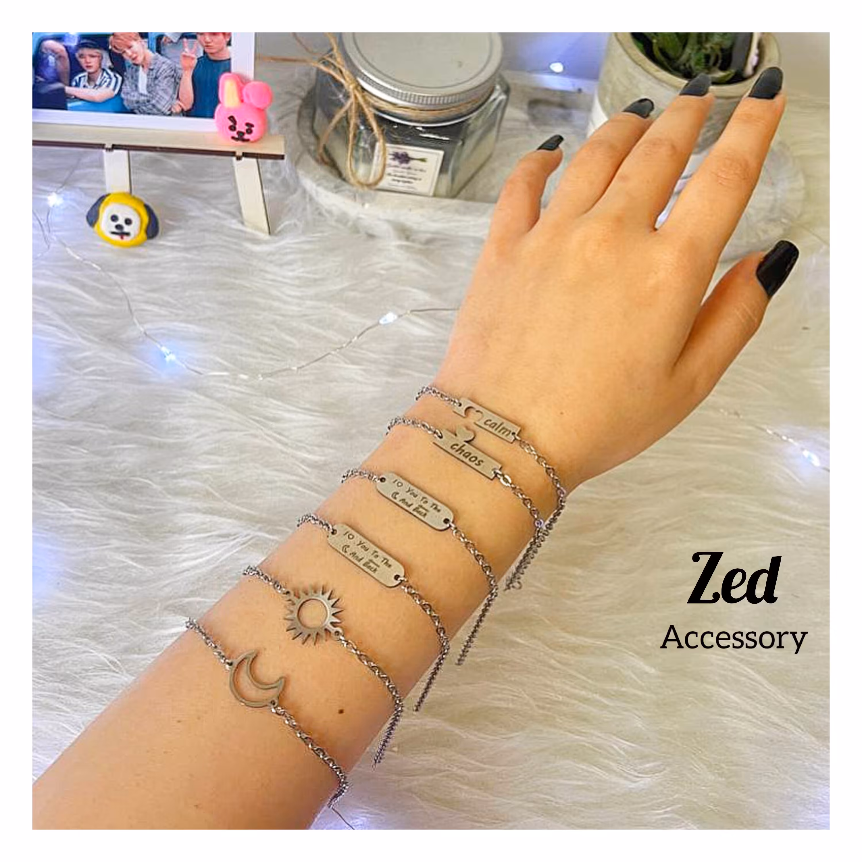 ست دستبند های عاشقانه آشوبم آرامشم تویی 