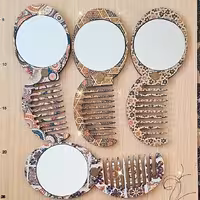 آینه شانه چوبی جمع شو کیفی