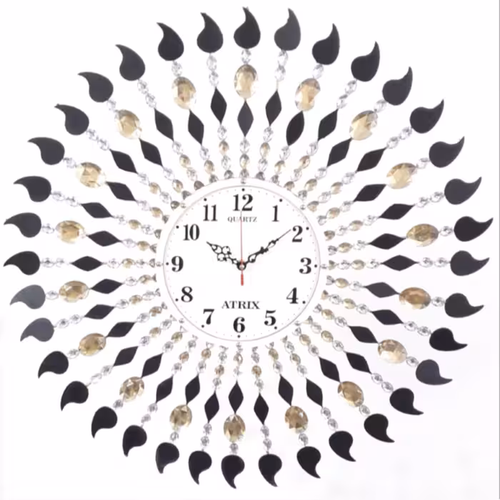 ساعت دیواری نگین دار خورشیدی آتریکس مدل N107