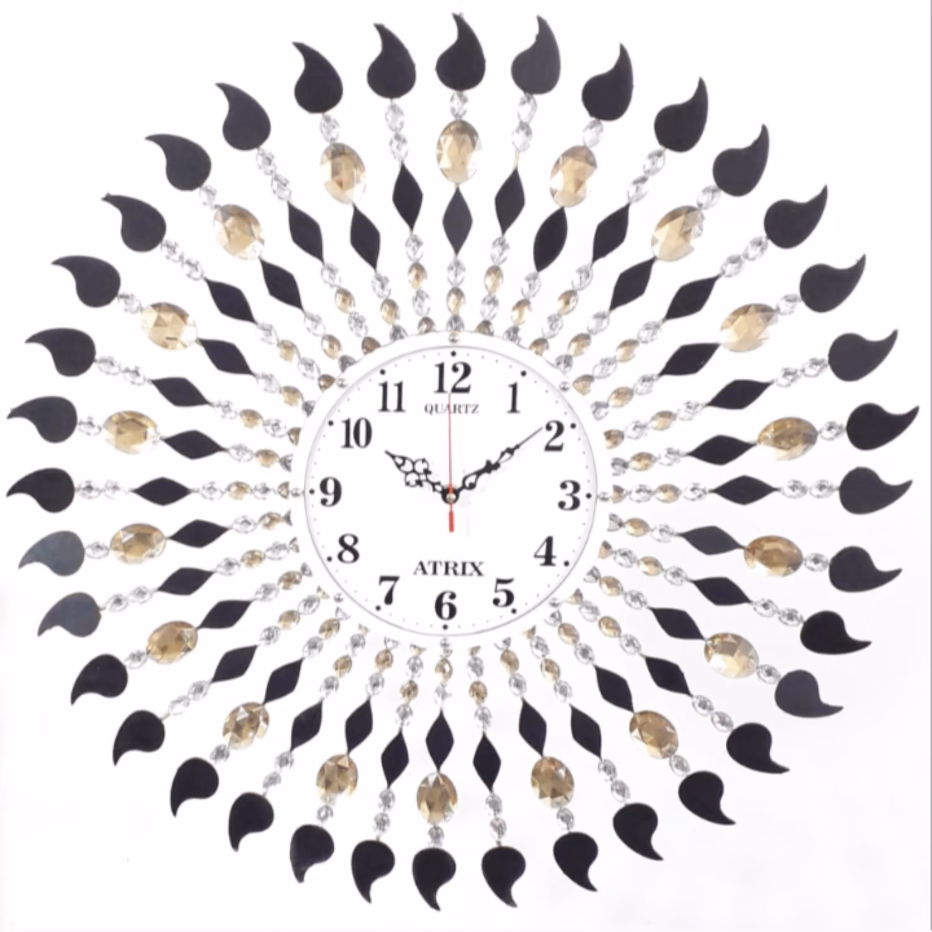 ساعت دیواری نگین دار خورشیدی آتریکس مدل N107