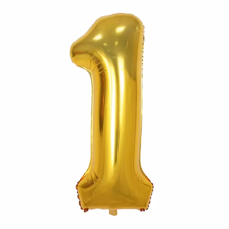 بادکنک فویلی طرح عدد 1