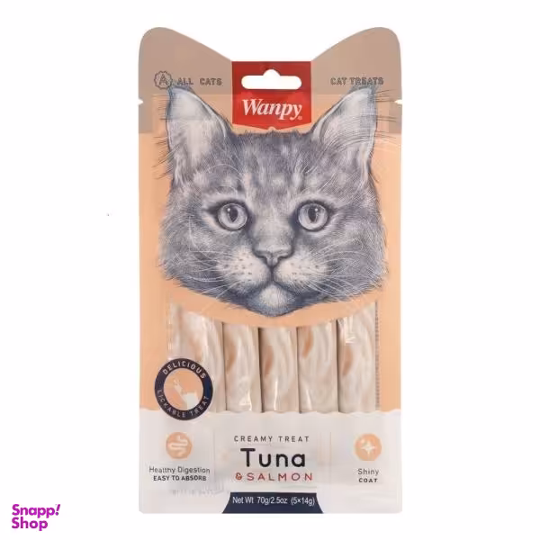 بستنی گربه ونپی مدل ماهی تن و سالامون وزن 70 گرم