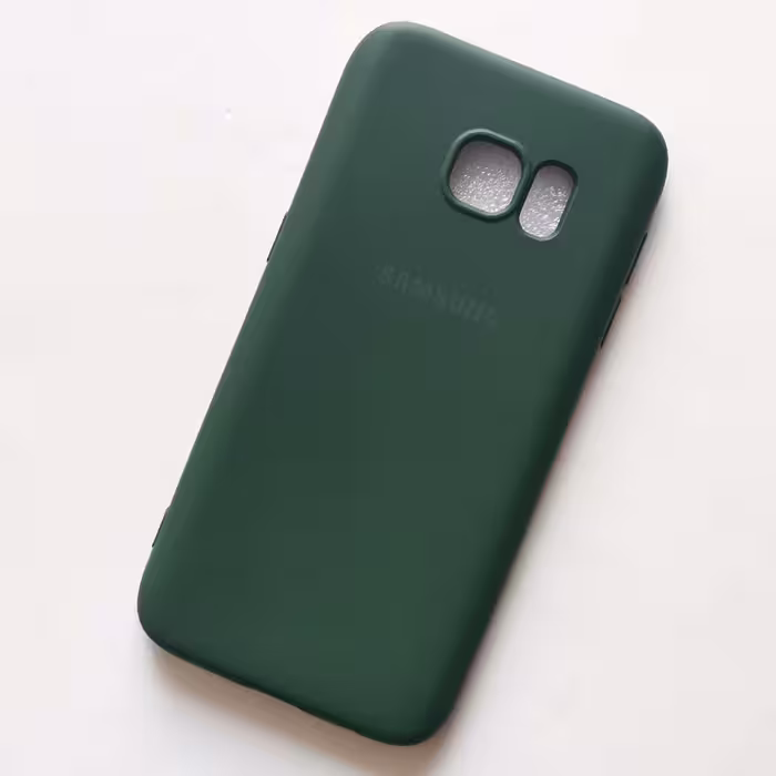 قاب سیلیکونی پاک کنی سبز گوشی سامسونگ S7 flat 
