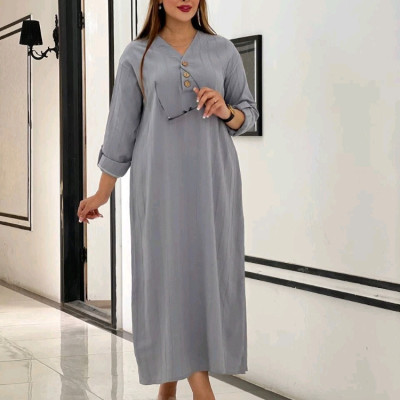 مانتو کفتان دکمه چوبی