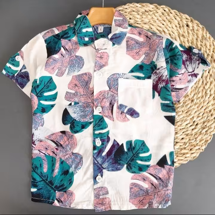 شومیز هاوایی سایز یک دخترانه و پسرانه 138n