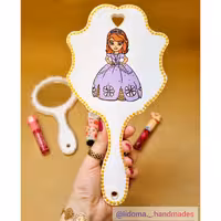 آینه چوبی دستی  طرح های فانتزی نقاشی کاردست