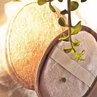 پک لیف بدن مدل بیضی و پد شستشو صورت لوفا 