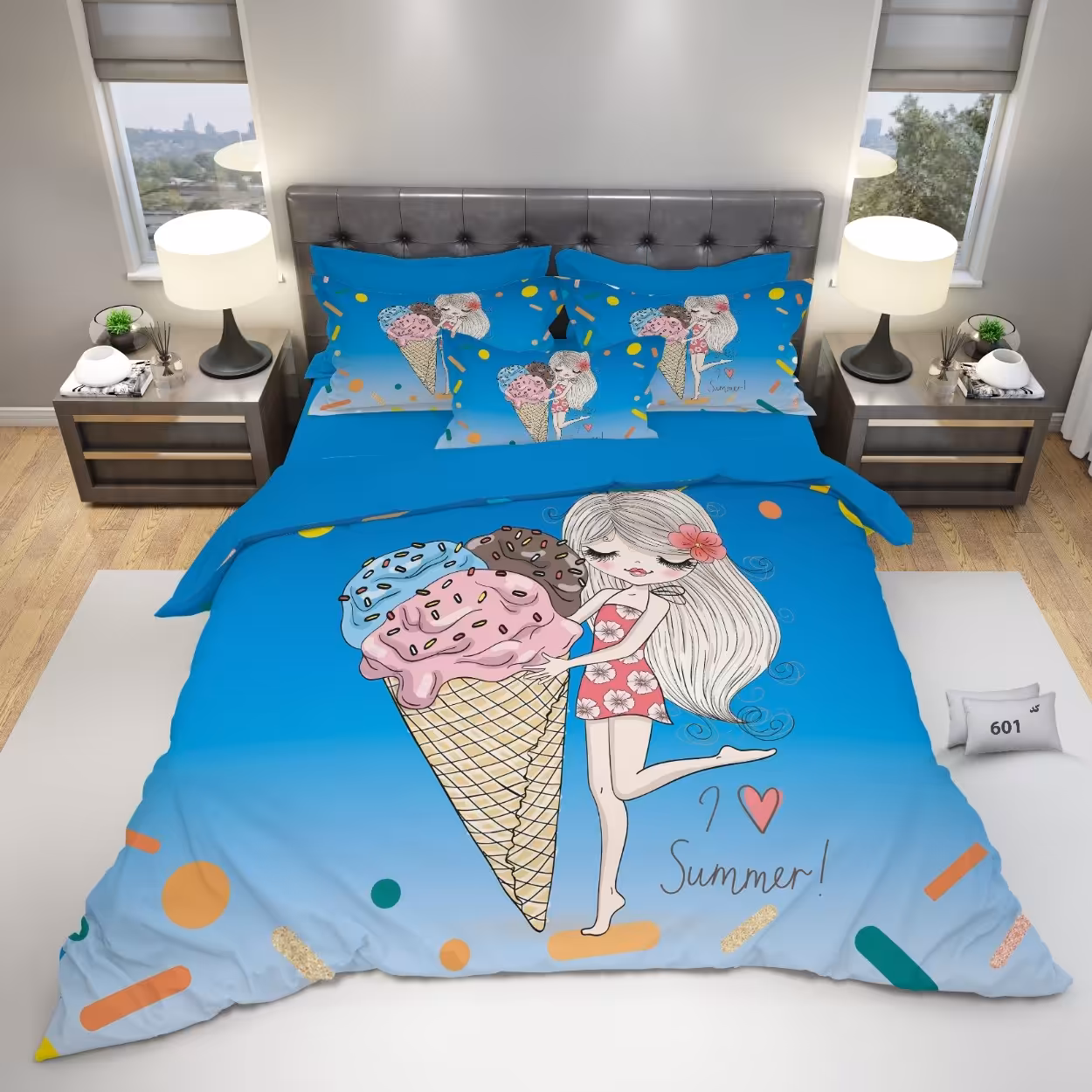 سرویس روتختی ایلا کد 601 یکنفره 4 تکه