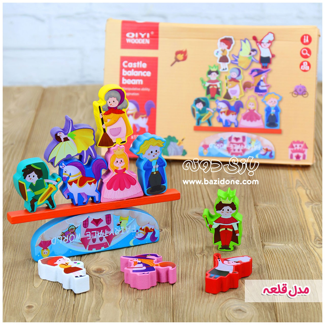 بازی فکری تعادلی چوبی مدل قلعه 