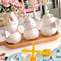 عسل خوری سرامیکی طرح زنبورعسل