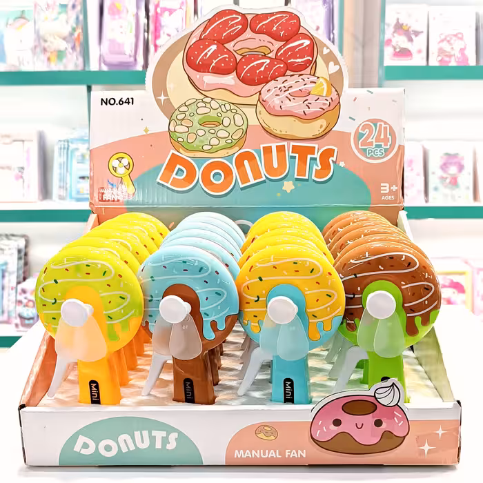 پنکه دستی دونات  - فن دستی - پنکه طرح دونات - پنکه مسافرتی - پنکه دستی فانتزی 