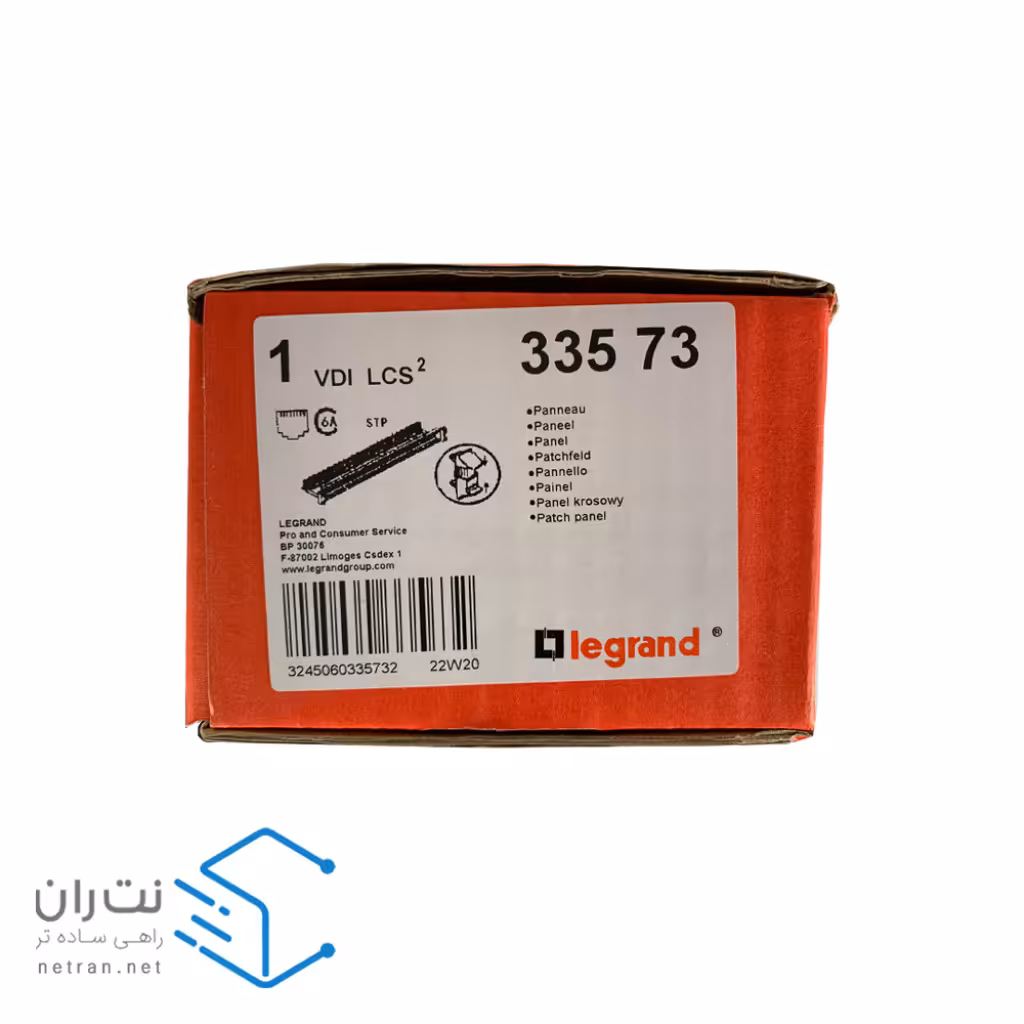 قیمت و خرید پچ پنل لگراند 24 پورت Cat6a SFTP | نت‌ ران