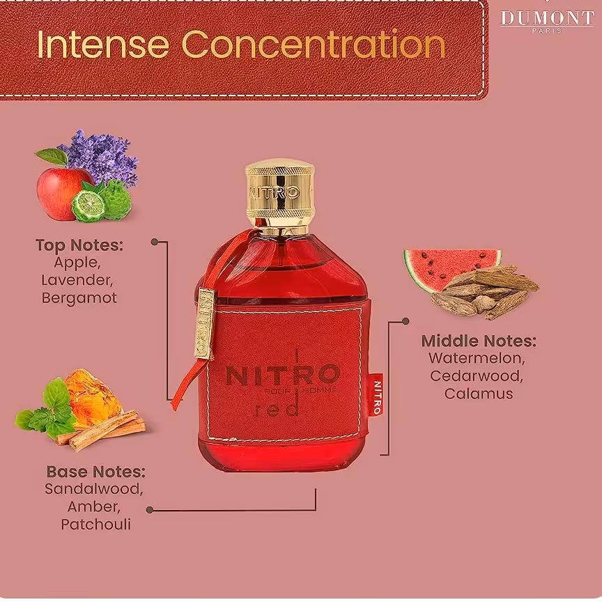 ادکلان ادو پرفیوم مردانه دمونت پاریس نیترو مدل Red حجم 100 میلی لیتر 