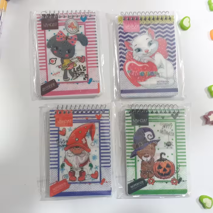 دفترچه یادداشت سیمی جلدطلقی وحدت