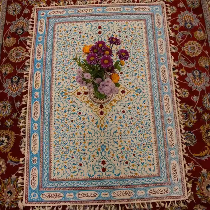 سفره پارچه ای مدقال 6 نفره طرح برکت