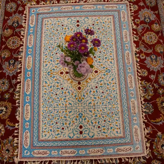 سفره پارچه ای مدقال 6 نفره طرح برکت