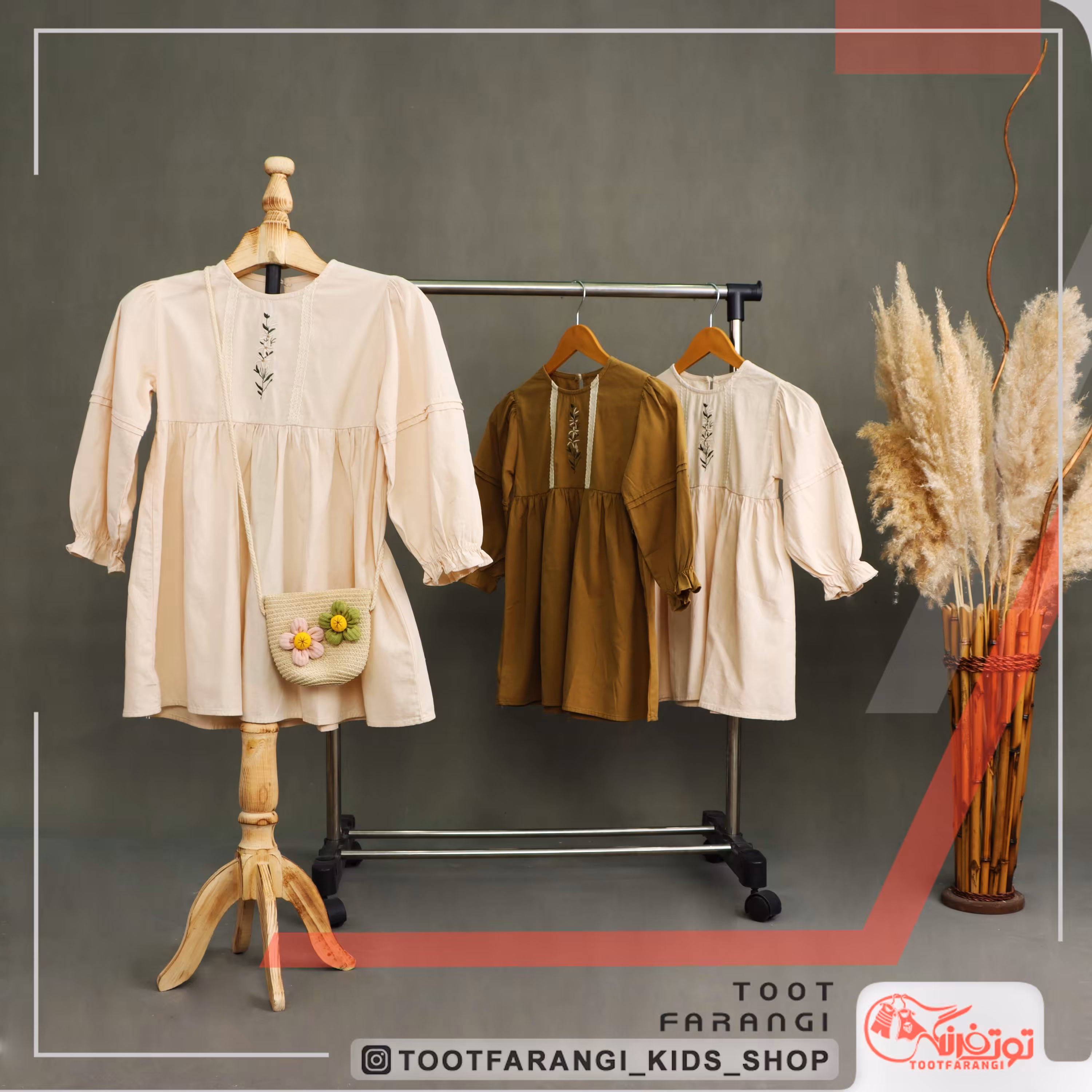 پیراهن  زیبای  وارداتی گلدوزی  