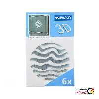 بسته 6 عددی بر چسب سه بعدی شیشه و کاشی طرح موج سفید