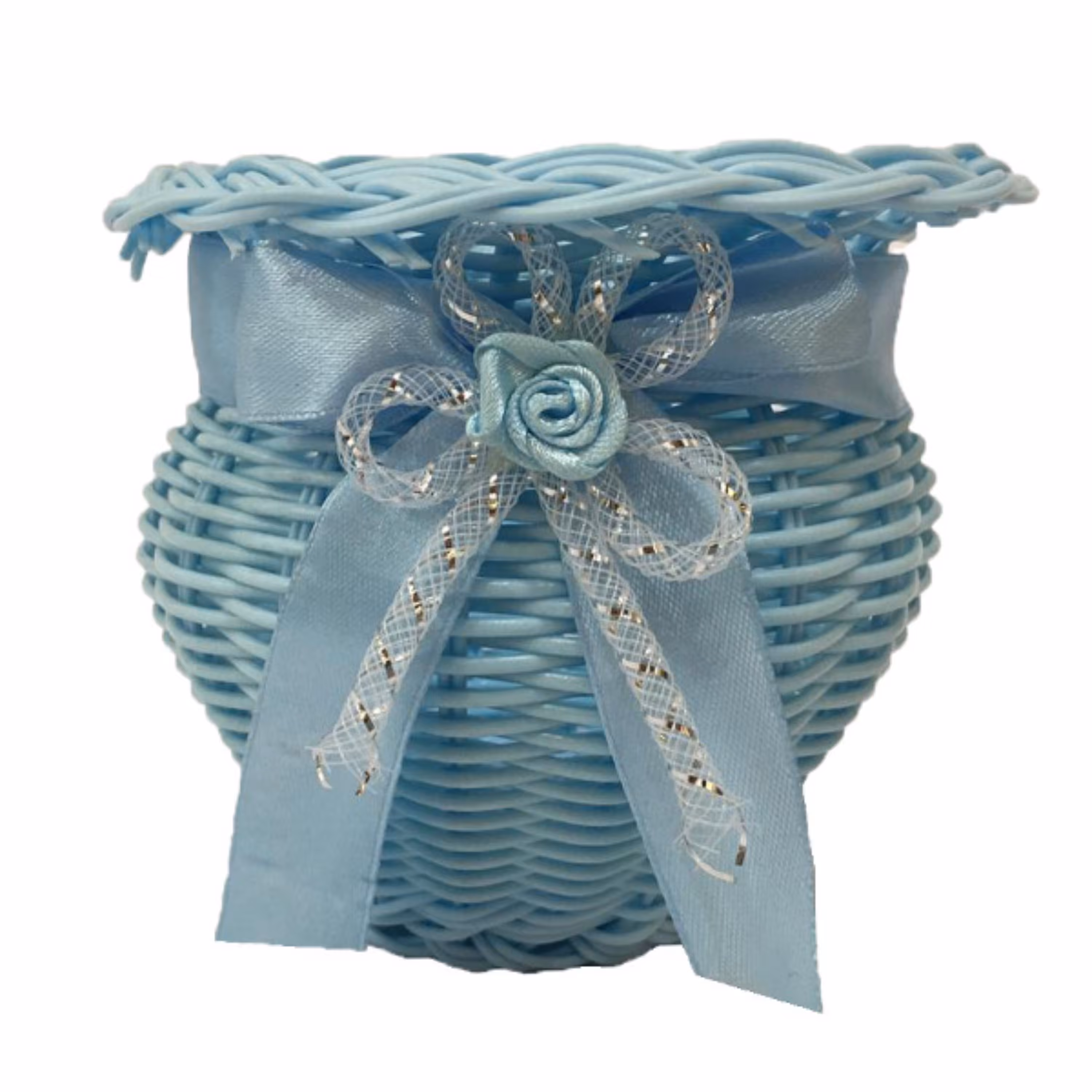 گلدان حصیری مدل خمره ای 3 رنگ جنس پلاستیک بسته 3 عددی