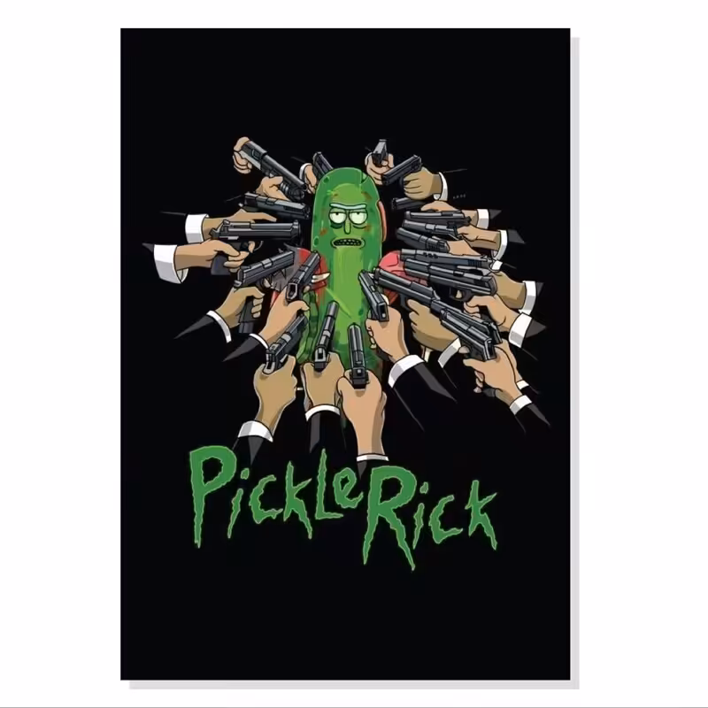 تابلو شاسی طرح ریک و مورتی و جان ویک مدل M0105