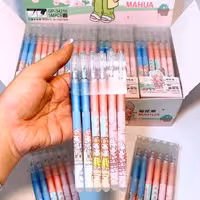 خودکار پاکن دار فانتزی با سه رنگ بدنه جذاب . جوهر آبی 