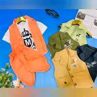 ست سه تیکه کتان اسپرت طرح تاج