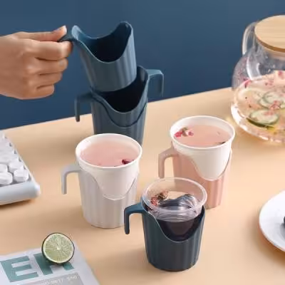 استند لیوان یکبار مصرف مدل بهار بسته 6 عددی (پیش فروش)