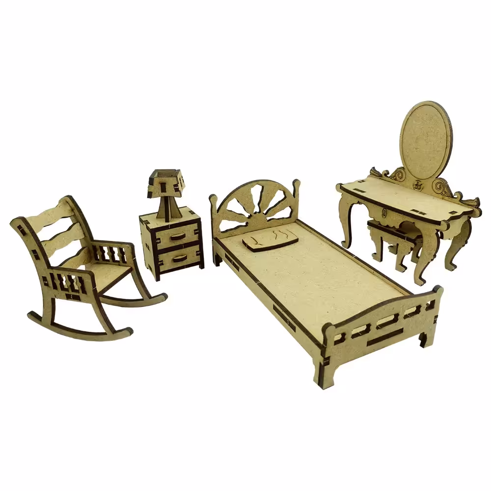 پازل چوبی سه بعدی طرح اتاق خواب(بازی ساختنی . فکری و آموزشی و خلاقیتی)