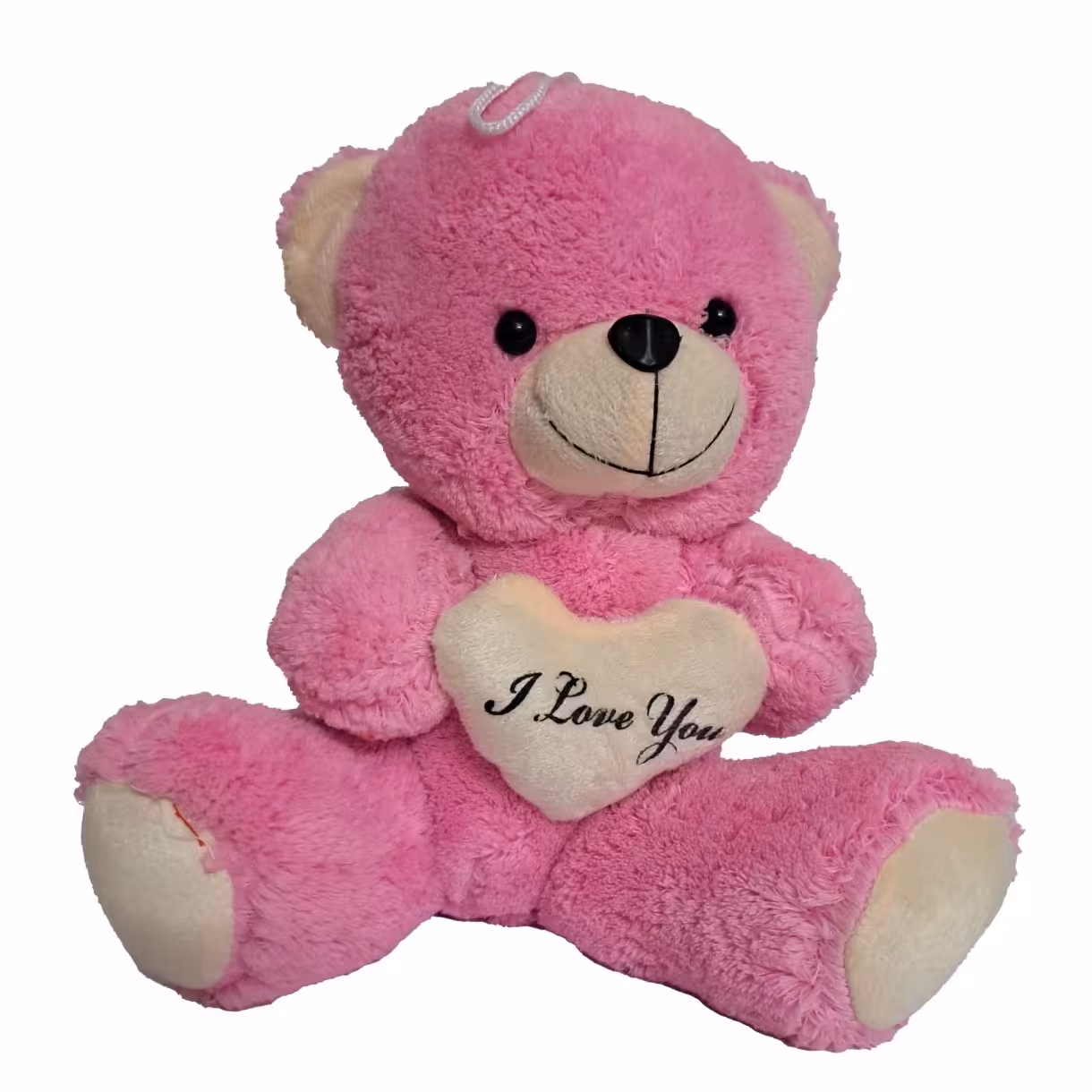 عروسک مدل خرس نشسته قلبی ارتفاع 26 سانتیمتر پولیشی