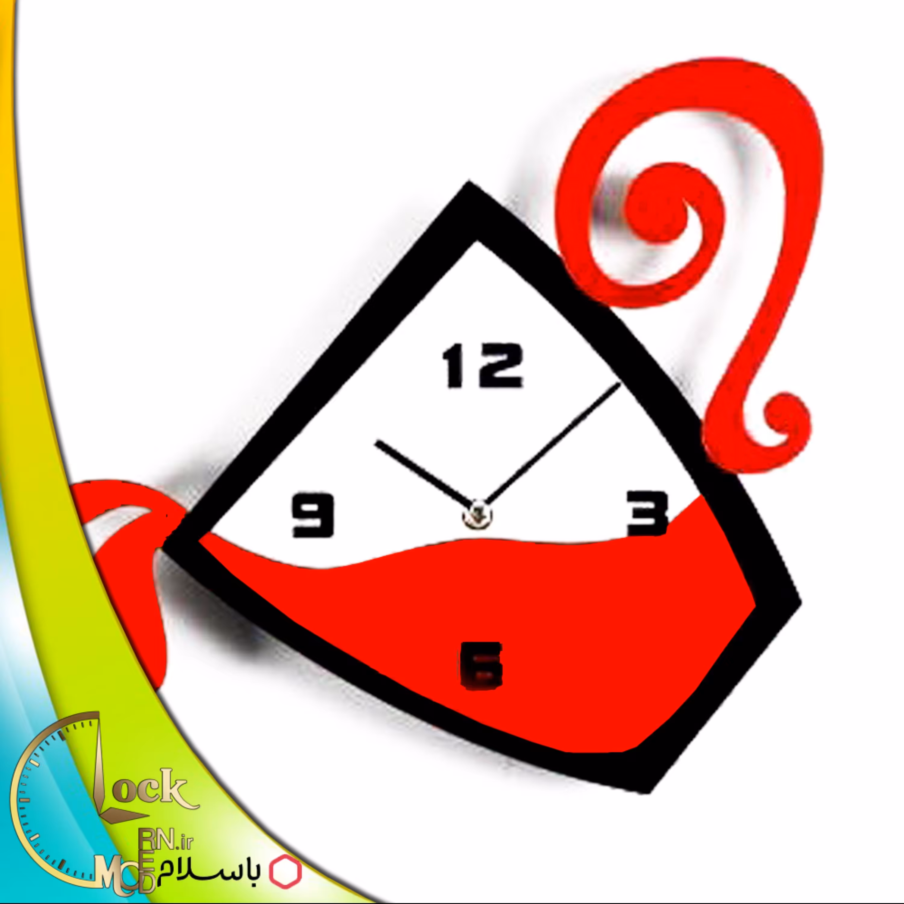 ساعت دیواری طرح فنجان چایی کد 420