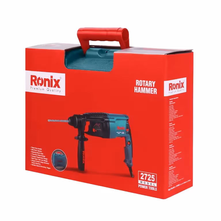 دریل بتن‌کن 26 میلی‌متری 850 وات 3 کیلویی – 2725  رونیکس
