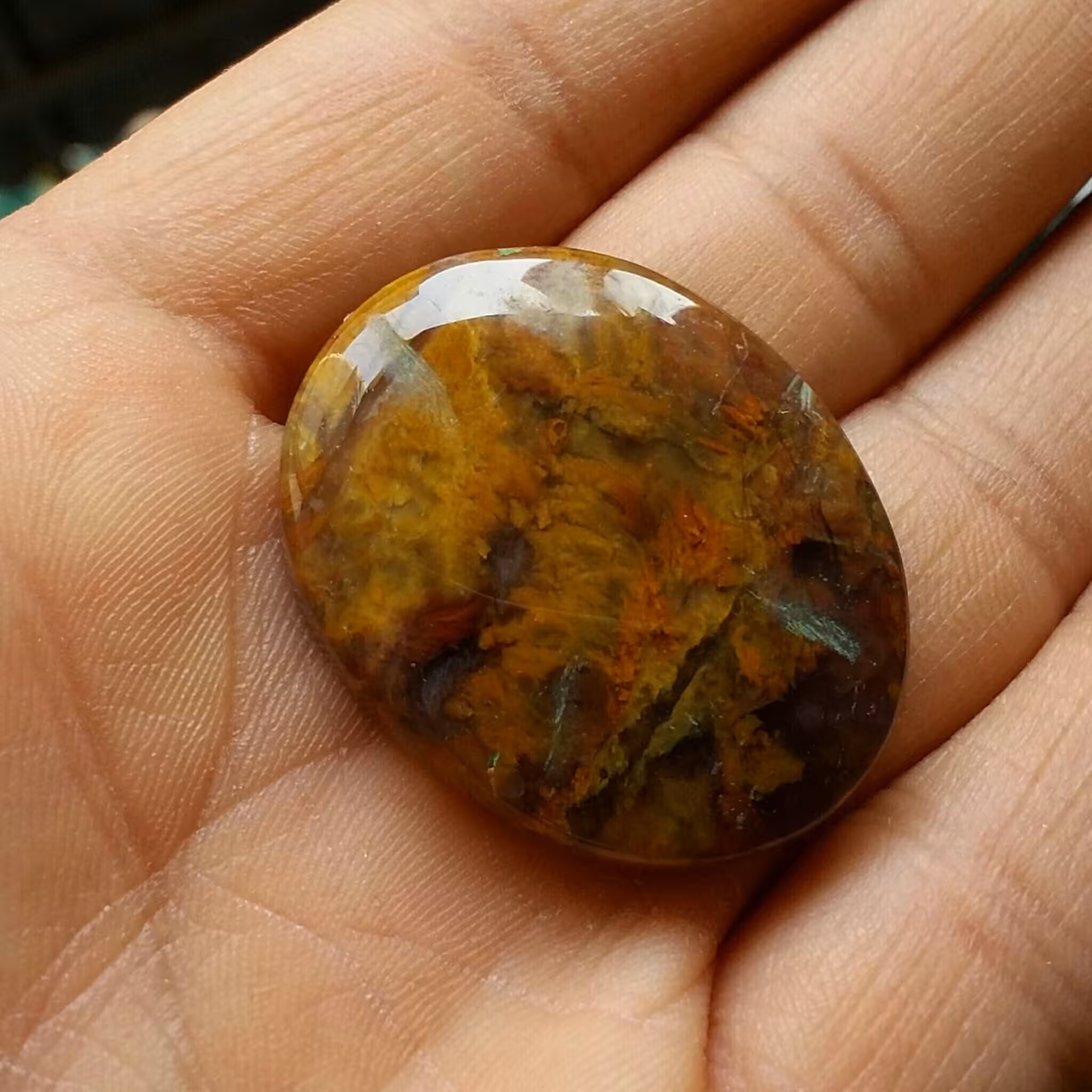 نگین شجر پاییزی بسیار زیبا چشم نواز سایز مدالی درشت