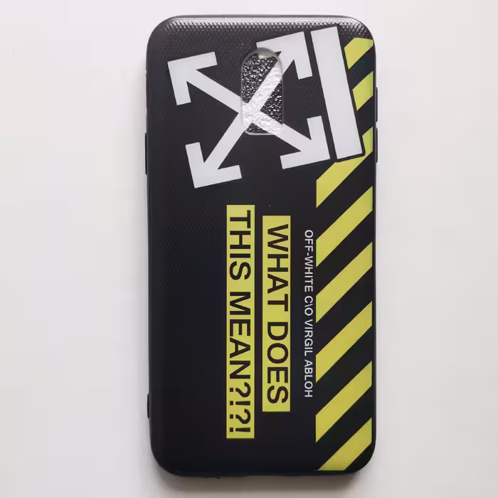 قاب طرحدار  OFF WHITE گوشی سامسونگ J7 pro