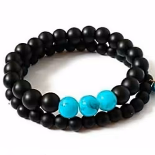 دستبند اونیکس دو ردیفه