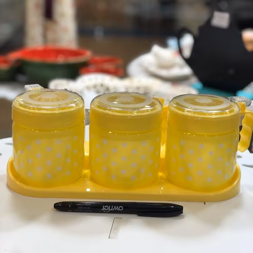 جا ادویه 3 تایی شیشه ایی 