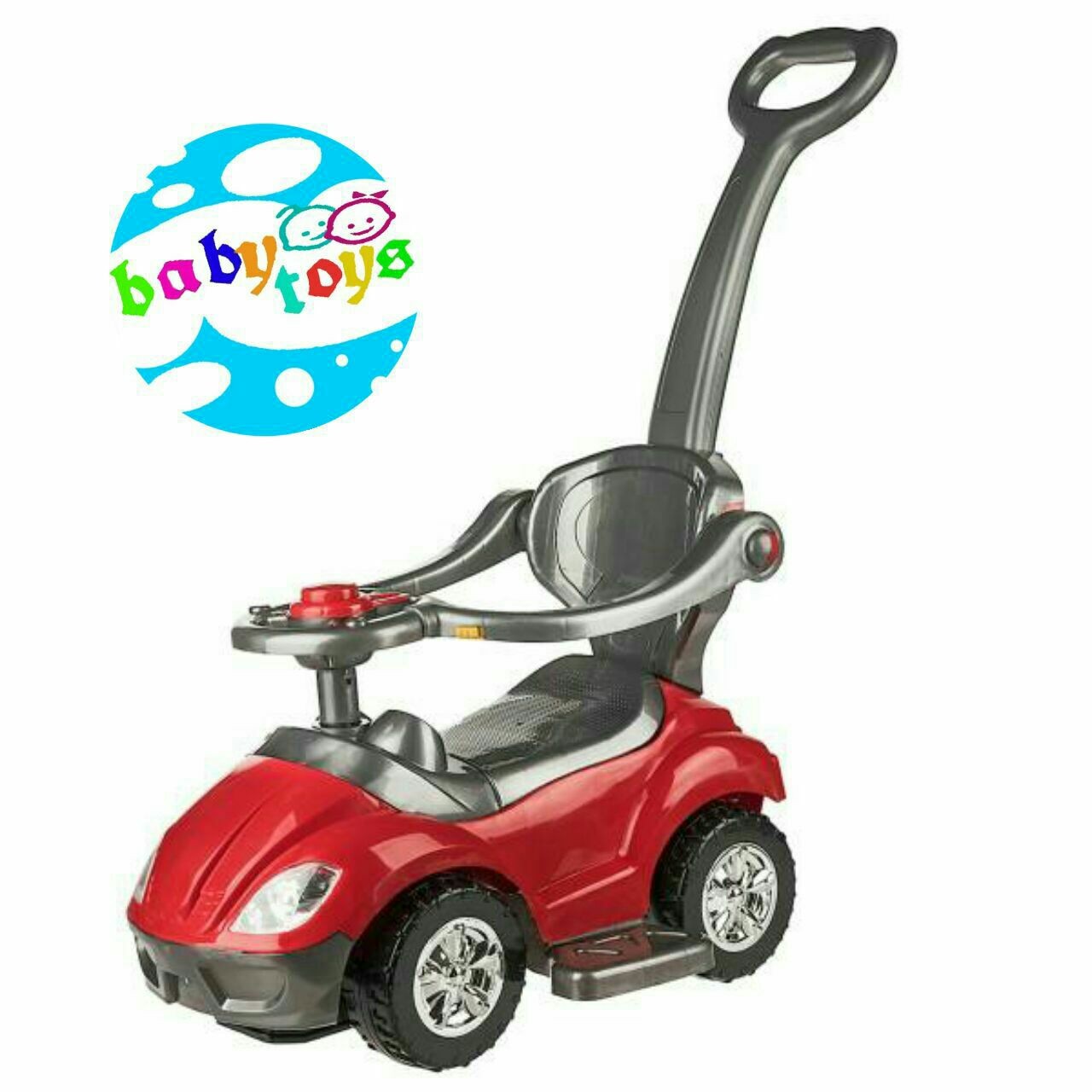 ماشین 4 چرخ برای کوچولوها با عصای هدایت والدین
