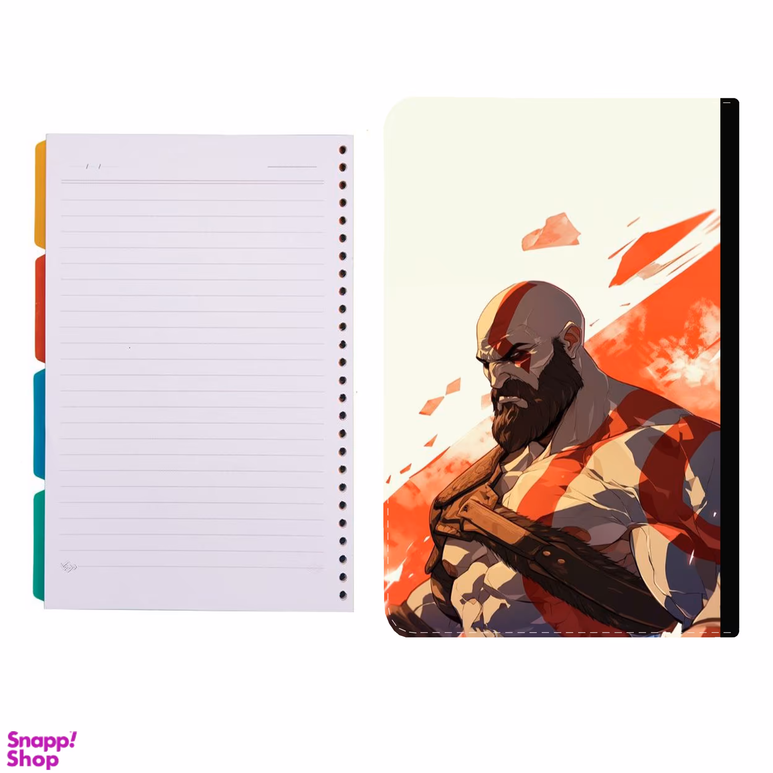 کلاسور طرح بازی god of war کد 3477 به همراه کاغذ کلاسور