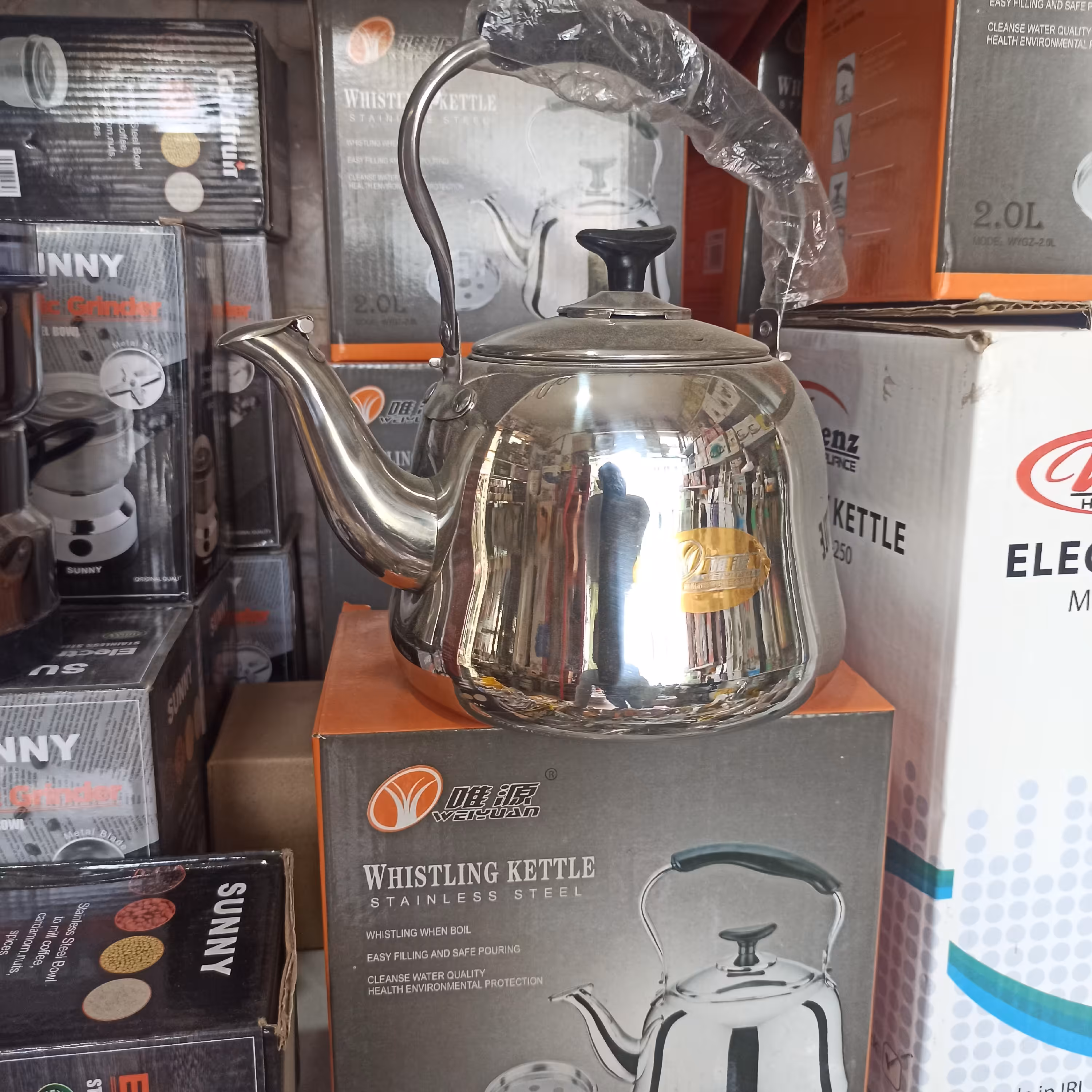 کتری استیل نگیر اصلی 2لیتر باصافی ضخیم