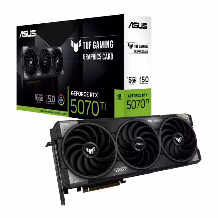 خرید کارت گرافیک ASUS TUF Gaming GeForce RTX 5070 Ti 16GB GDDR7 با بهترین قیمت
