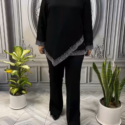 شومیز مجلسی پایین نگینی