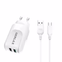شارژر دیواری جرلکس مدل GA-05 به همراه کابل تبدیل microUSB