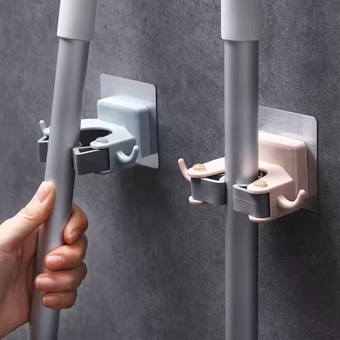 نگهدارنده تی و جارو دیواری بسته 2 عددی