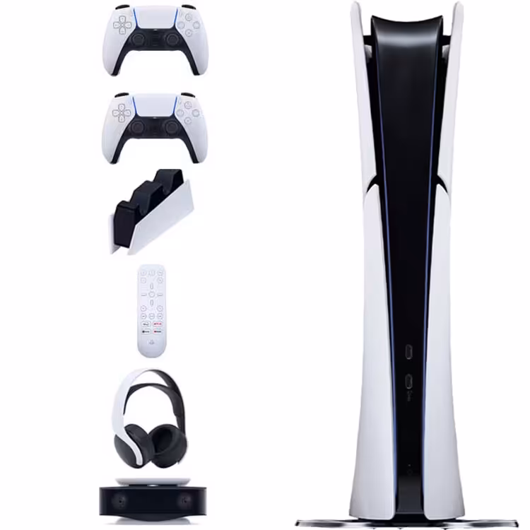 پلی استیشن 5 اسلیم دیجیتال PlayStation Slim Digital باندل کامل لوارم جانبی